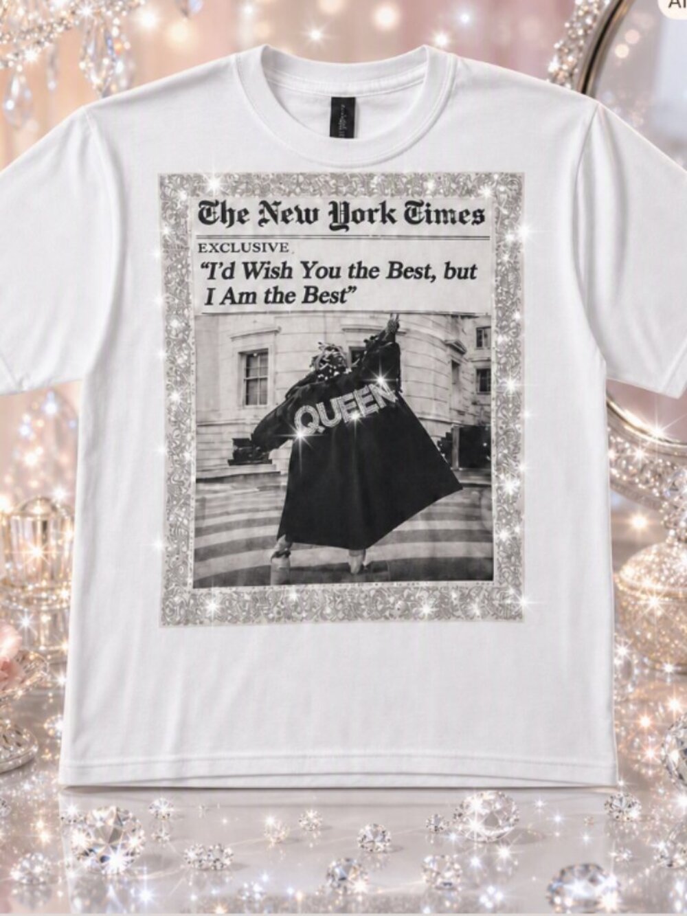 White T-Shirt  New York Times Queen